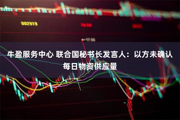 牛盈服务中心 联合国秘书长发言人：以方未确认每日物资供应量